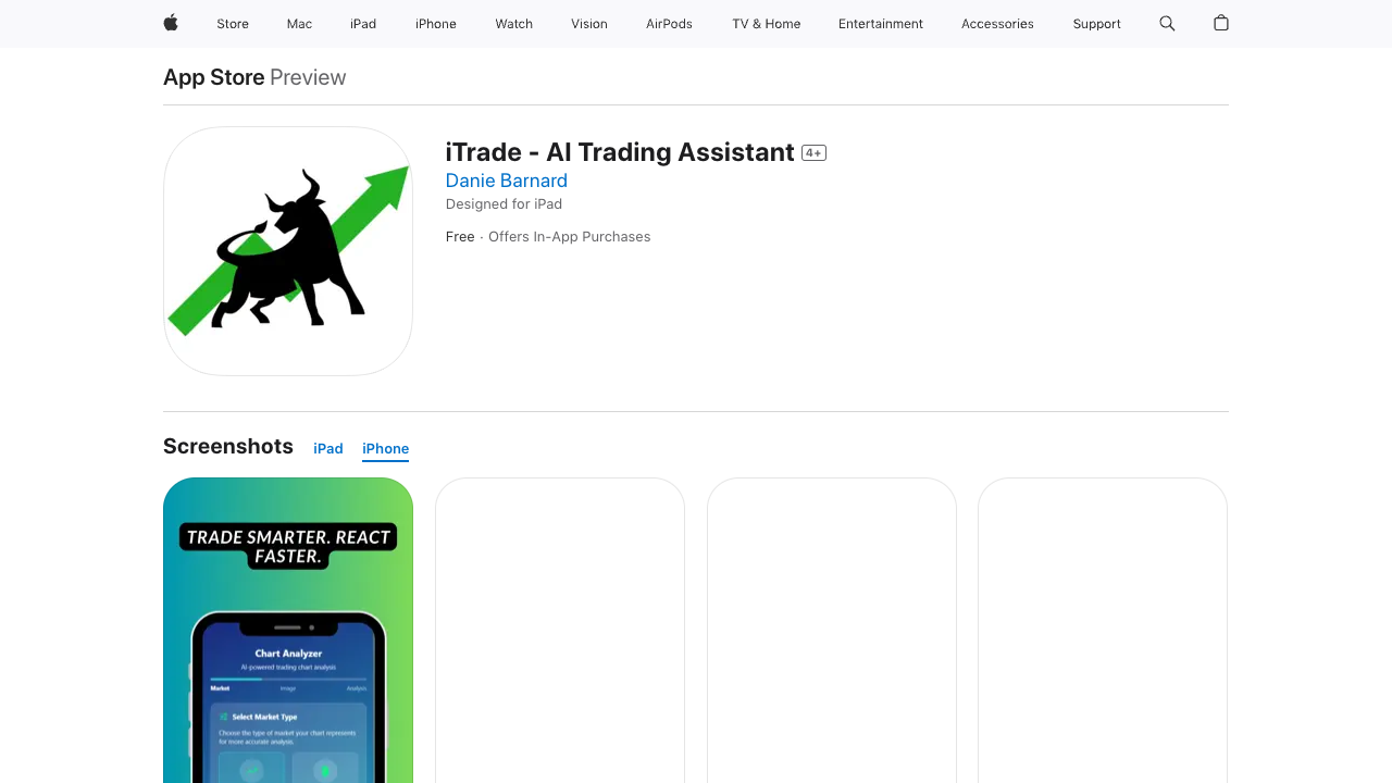 iTrade - An AI Trading Assistant that simplifies technical analysis for all markets trading AI finance