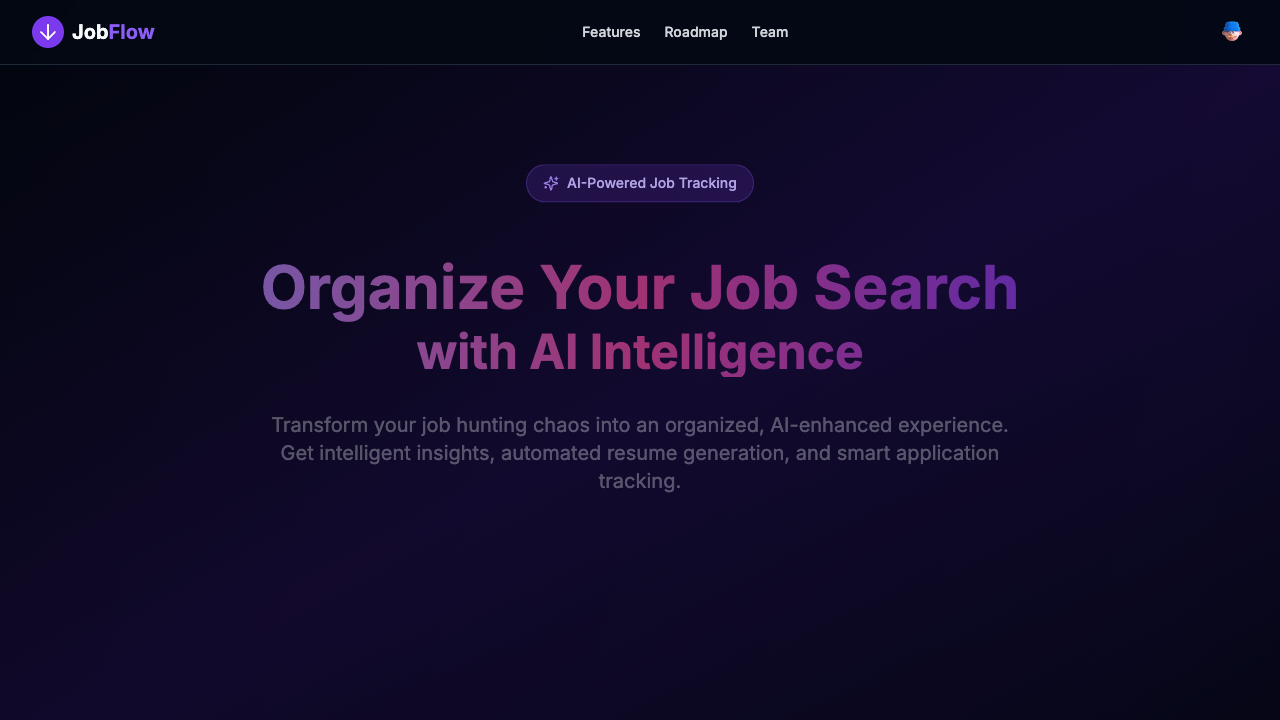 JOB FLOW - Job hunting made visually appealing and easy with AI job-hunting AI application-tracking