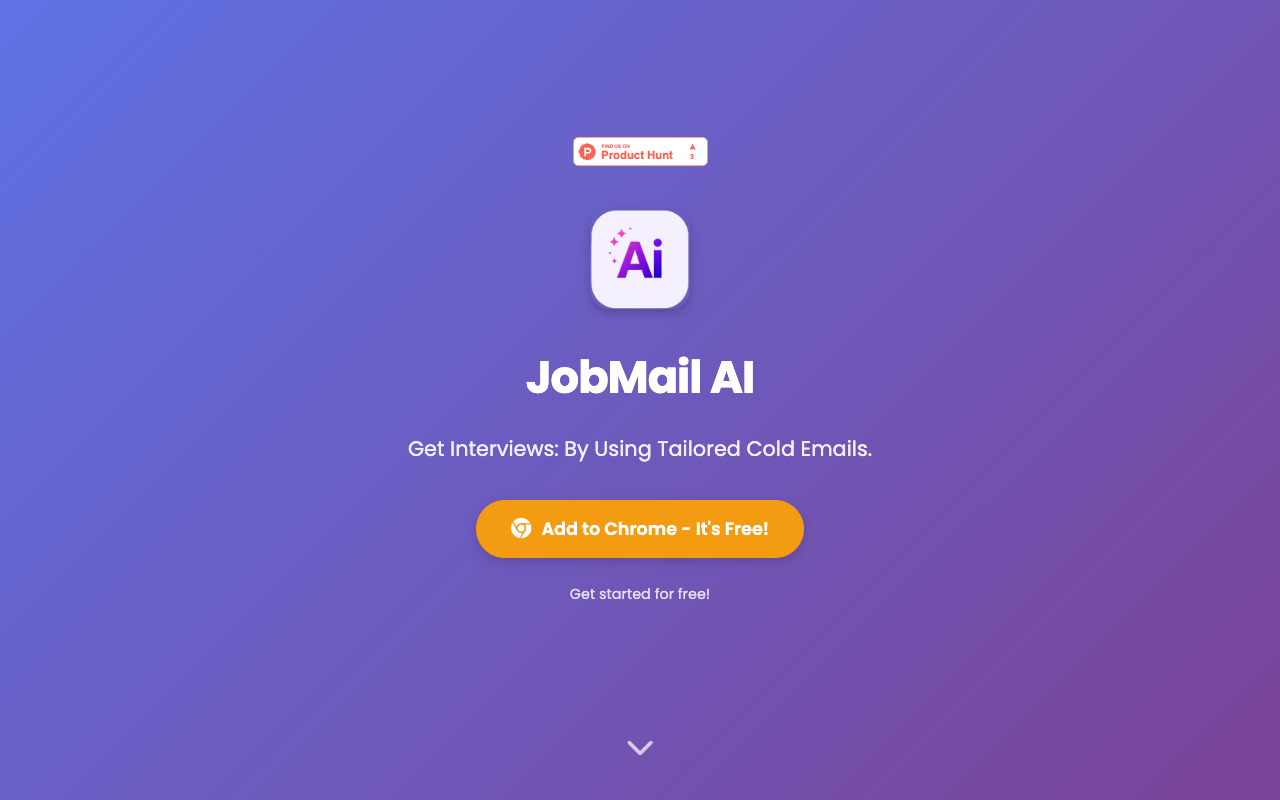JobMail AI - Free AI-Powered Cold Emails for Faster Job Applications AI job-seeking email-crafting