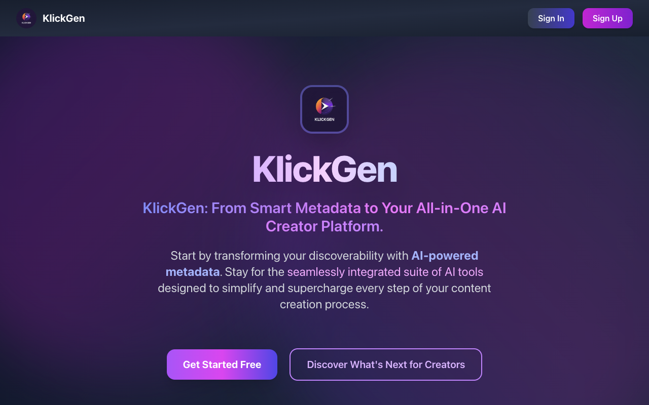 AI视频元数据优化神器KlickGen：一键提升SEO与观众互动