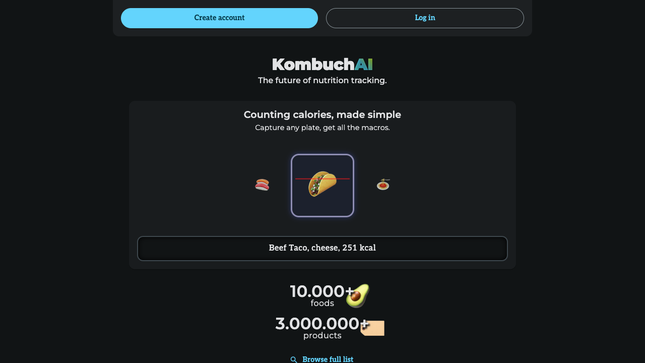 KombuchAI - An AI tool to help you track your food AI Nutrition
