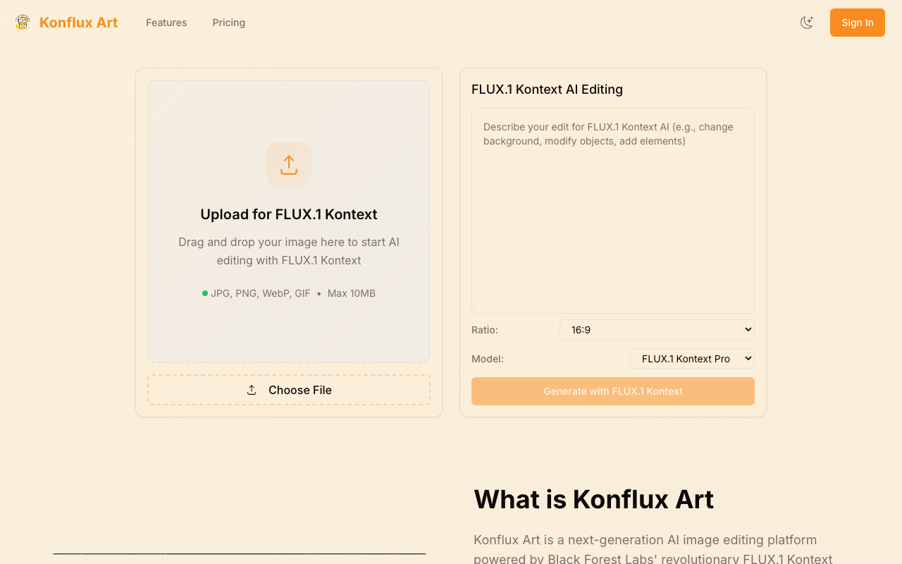 30秒搞定专业修图！Konflux Art AI图片编辑器颠覆你的创作体验