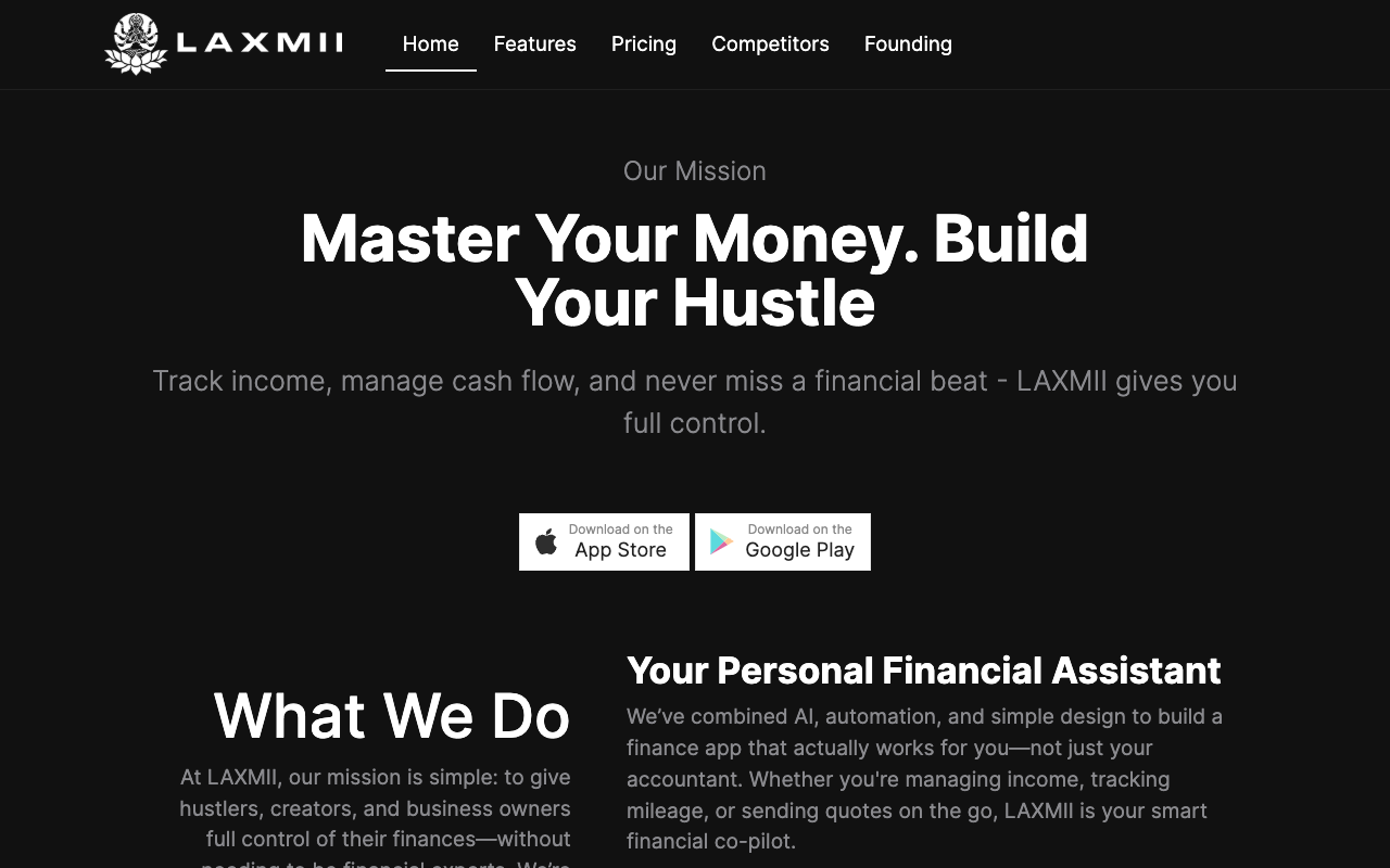 LAXMII - An AI-powered financial app designed for young entrepreneurs finance entrepreneurship AI