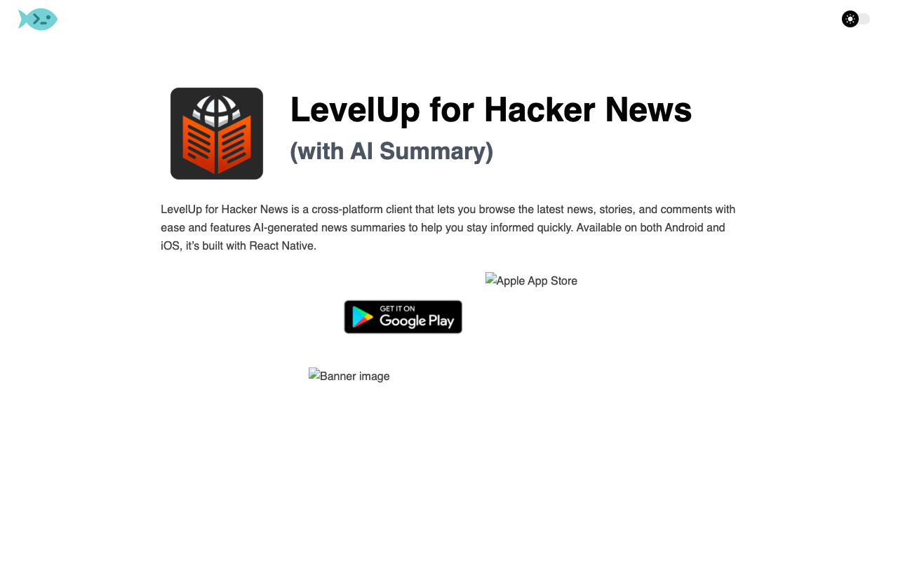 LevelUp - Quick AI summaries for tech news AI Mobile