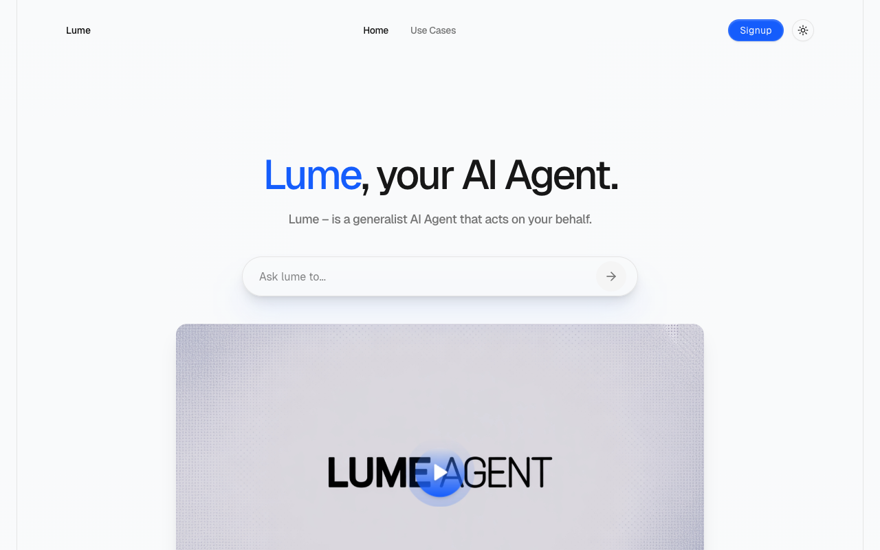 Lume：颠覆传统AI的超能助手，一键搞定你的现实难题！