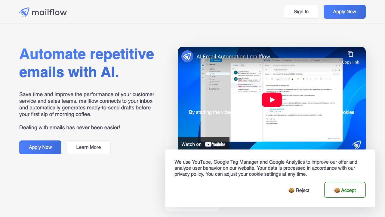 AI邮件助手Mailflow：颠覆客户服务与销售团队的邮件管理，效率飙升秘籍！