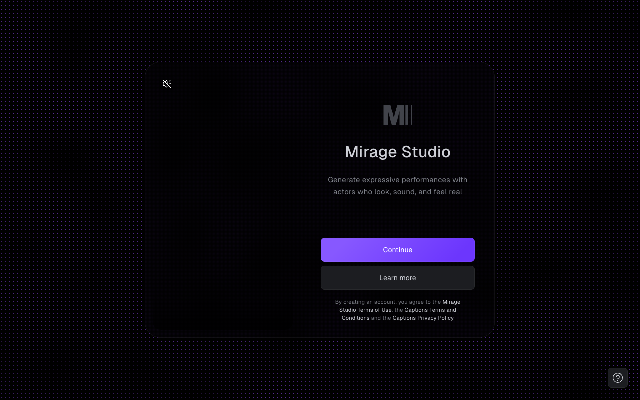 Mirage Studio - Create lifelike actors for expressive videos at scale video-production AI animation