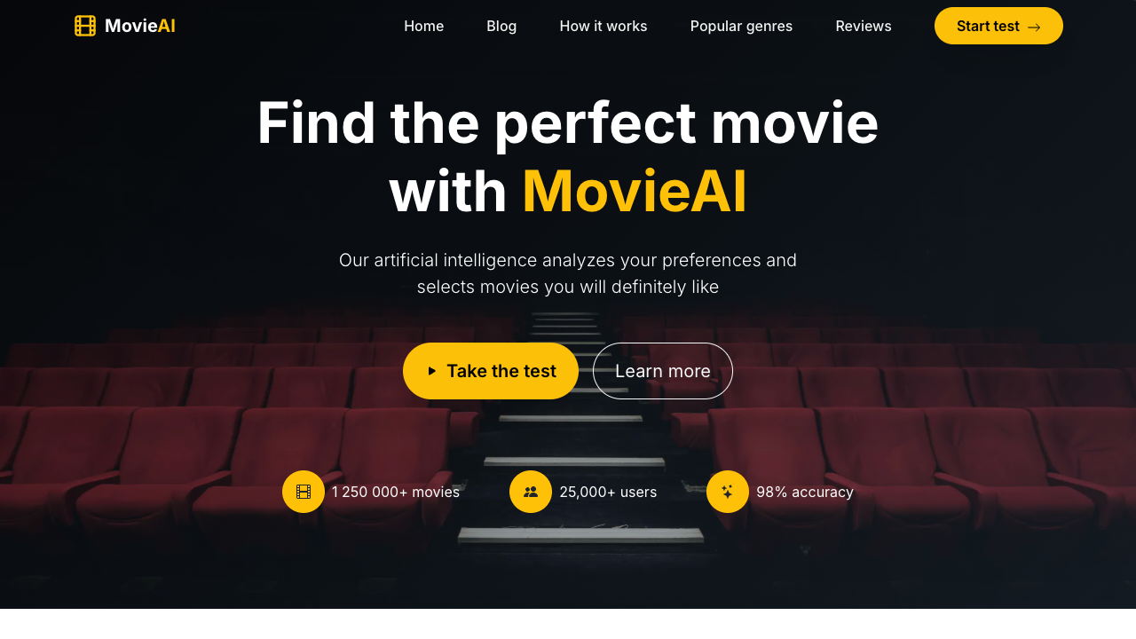 MovieAI - Film Recommendations Tailored to Your Current Mood movie recommendations AI