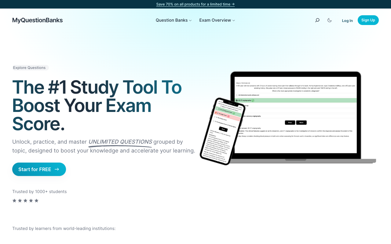 MyQuestionBanks - Curated Question Banks for Effective Exam Preparation Education Exam Preparation