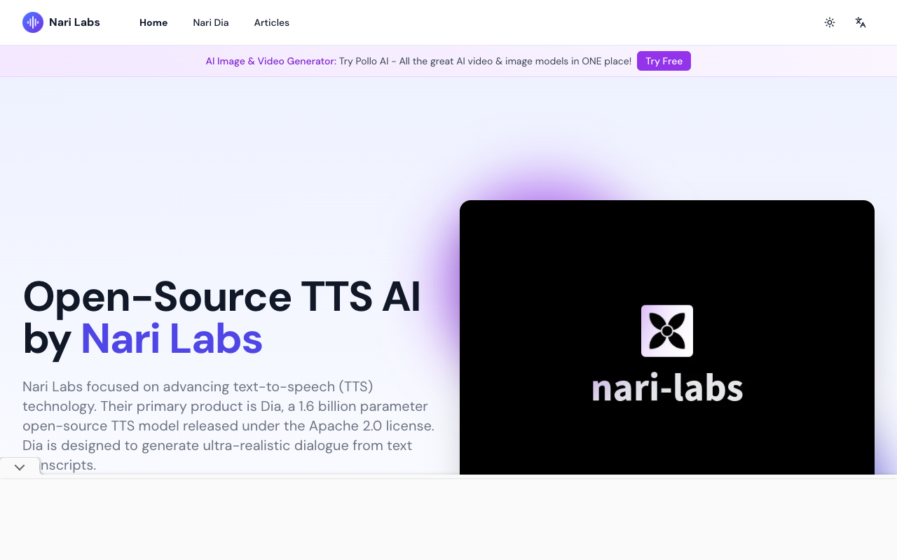 Nari Labs - An Open-Source AI Voice Model for Realistic Dialogue and Emotion text-to-speech AI open-source