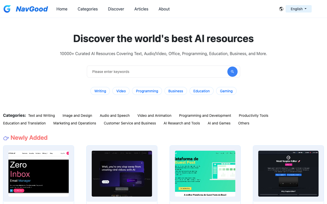 NavGood - Your gateway to the latest AI tools and apps AI Tools Apps