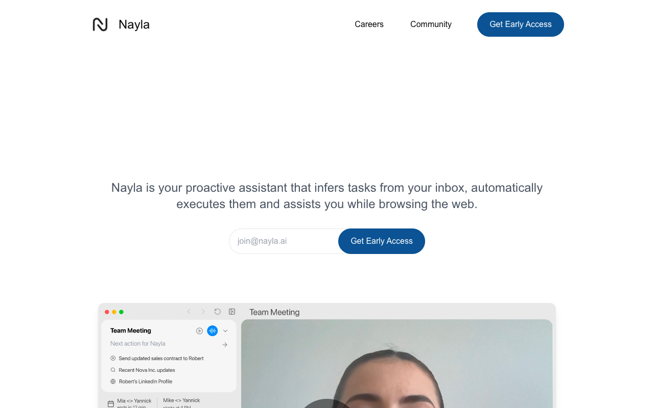 Nayla - Your AI browser that helps you work better AI Technology Productivity