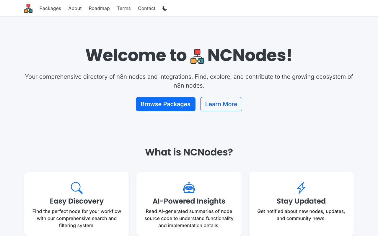 NCNodes - A helpful place to find cool no-code tools made by the community no-code automation community