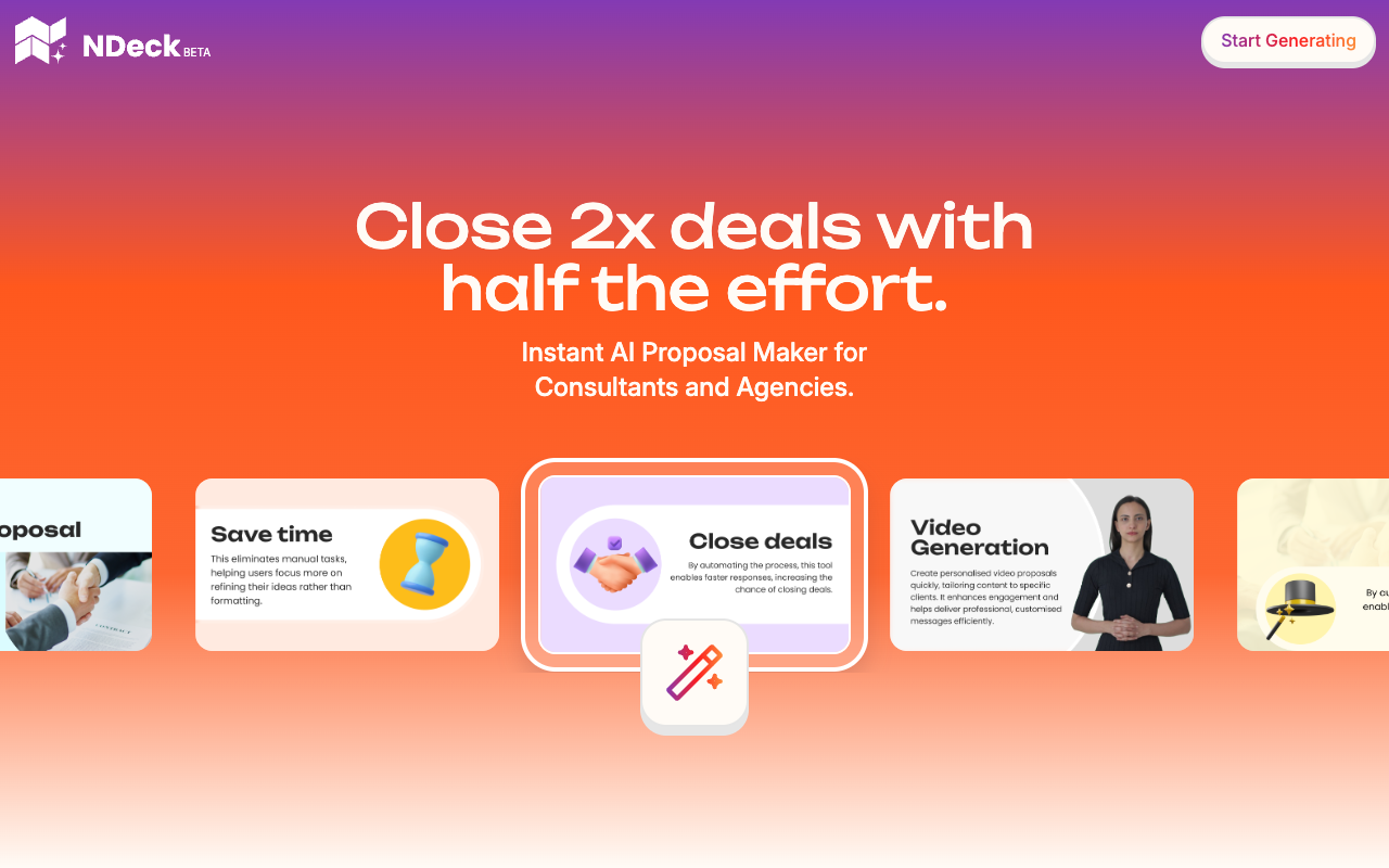 NDeck.io - Empower Your Tech Proposals with AI Technology AI Technology