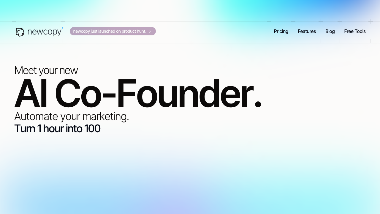 newcopy - AI-powered copywriting that captures your brand’s true voice copywriting AI marketing