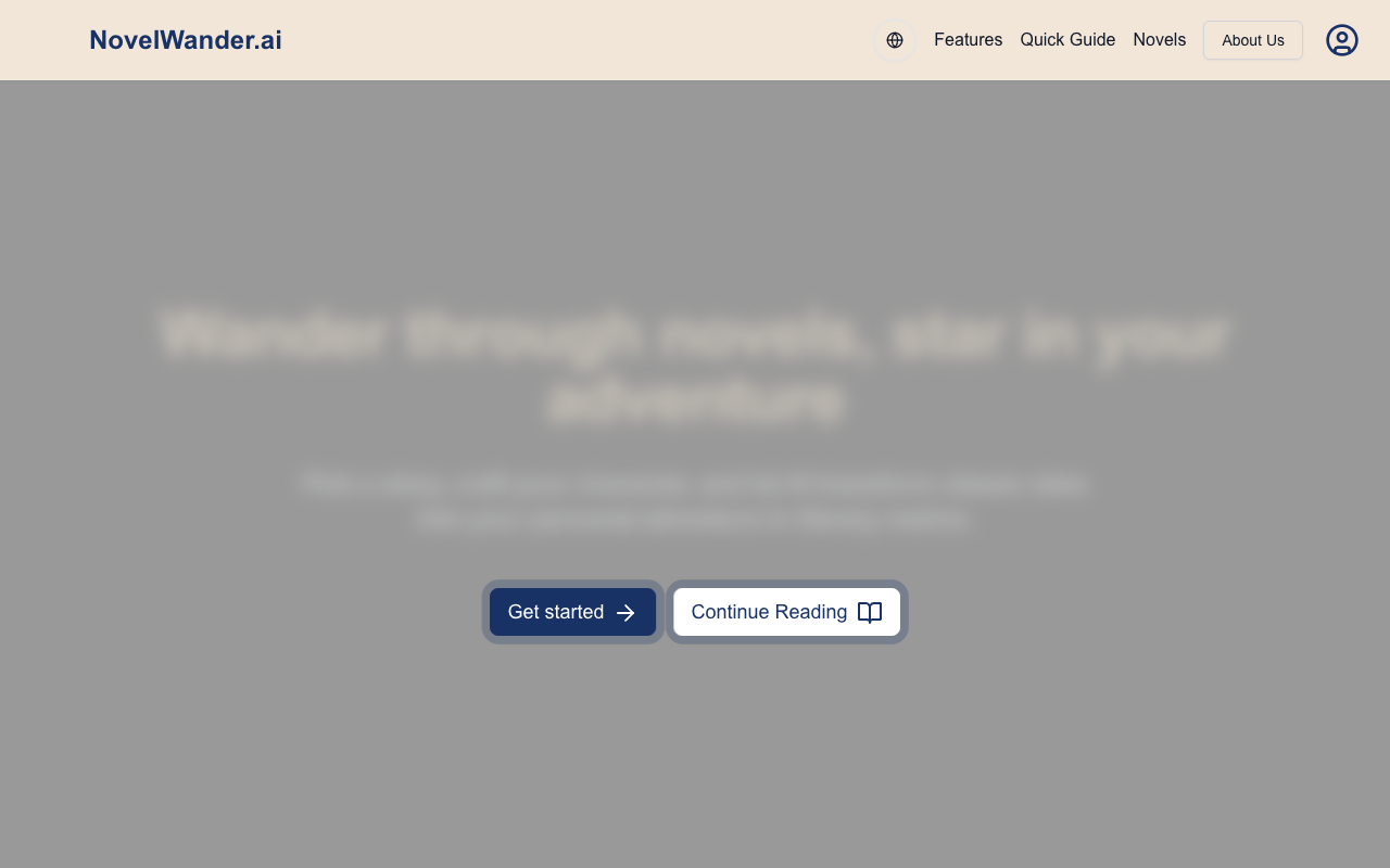 NovelWander.ai - Discover AI-Generated Chinese Novels AI Literature