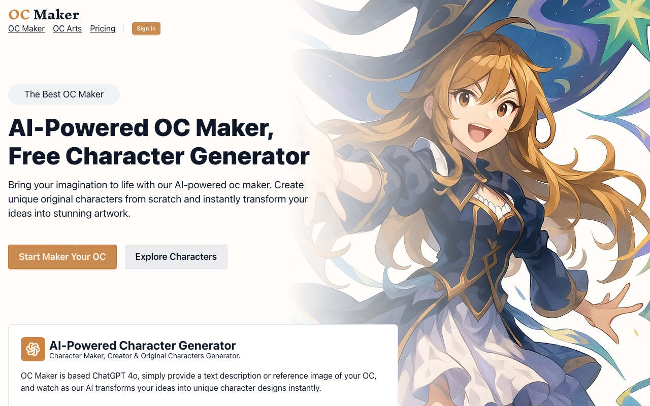 AI角色生成神器OC Maker：零基础也能轻松打造原创角色！