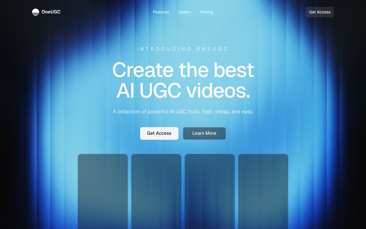 2025年爆款神器OneUGC：AI一键生成海量UGC视频，低成本打造高质内容！
