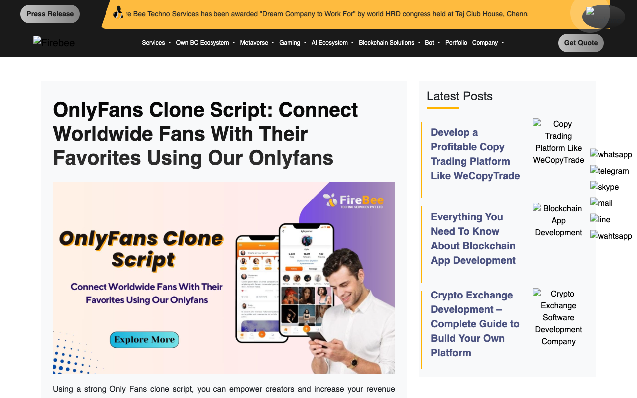 OnlyFans Clone Script - Build, Monetize, and Grow with OnlyFans Clone Script OnlyFans clone-script content-subscription