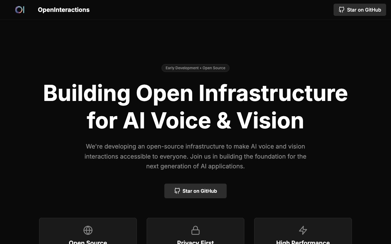 OpenInteractions：开源AI语音视觉交互革命，共建未来智能生态