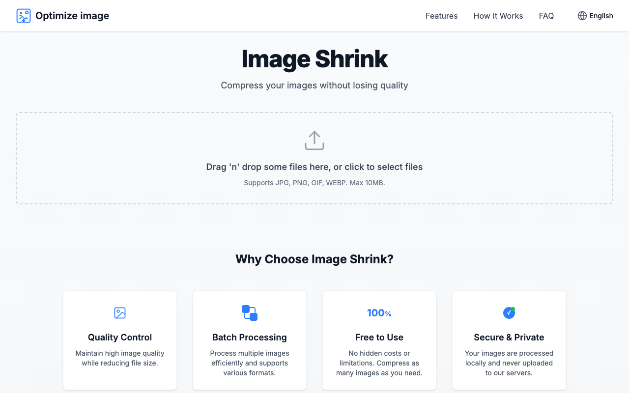 Optimize Image - Compress your images without losing quality image-optimization compression quality