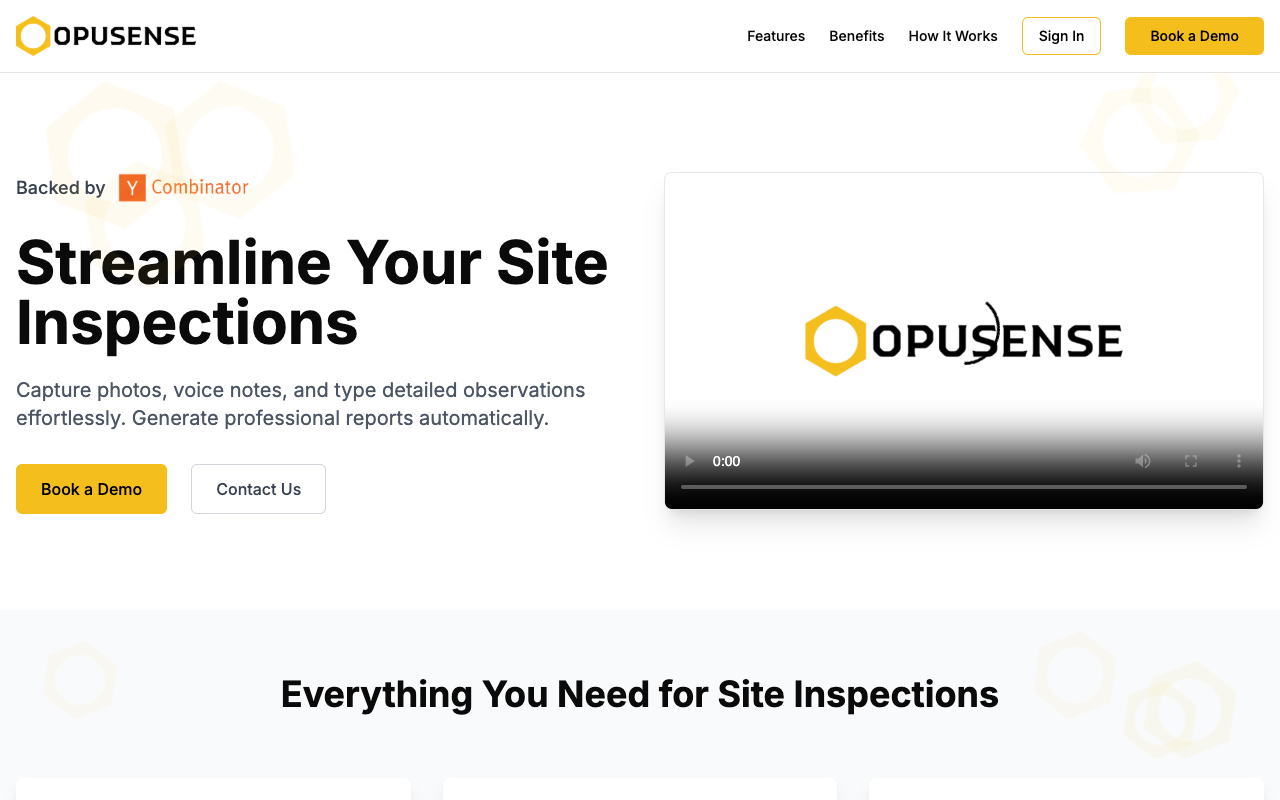Opusense - Make Your Site Reports Easy with AI AI Inspections Reporting