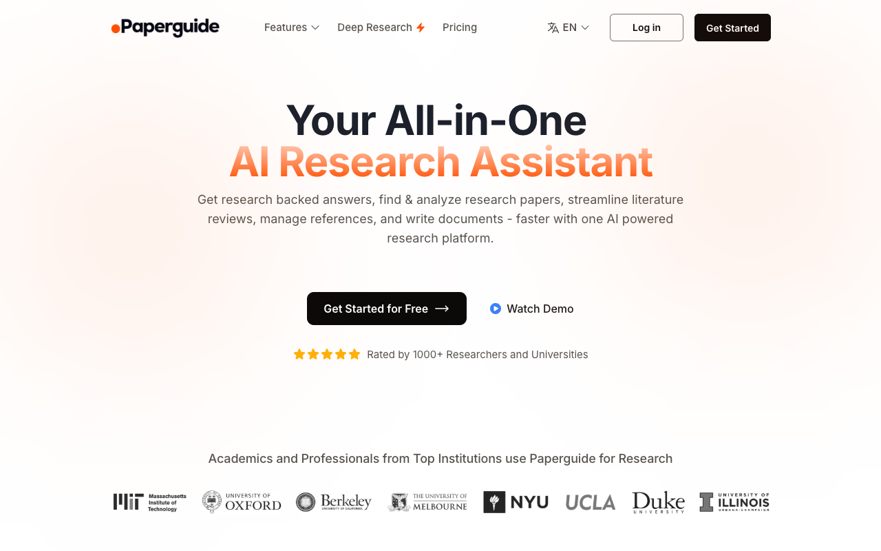 Paperguide Article GPT - Write research-backed articles with citations research writing AI