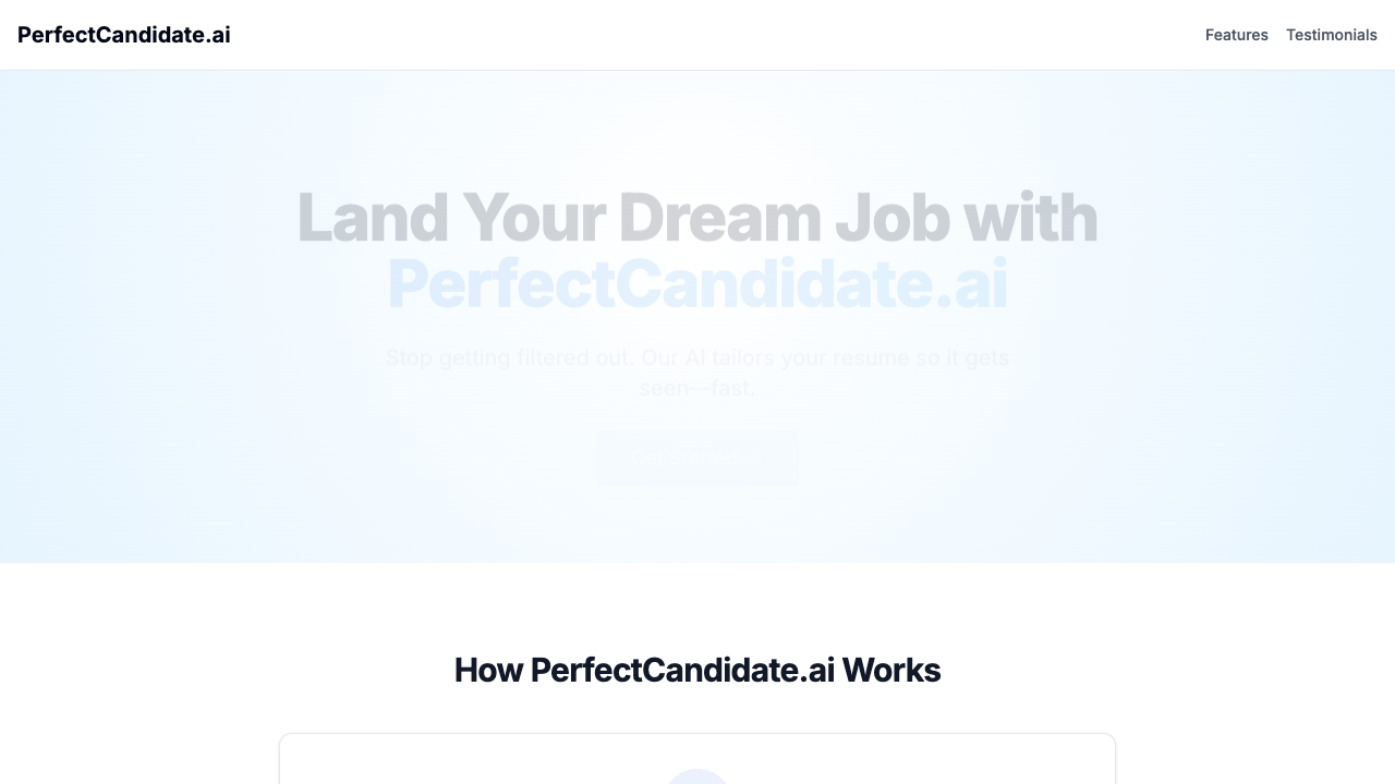 PerfectCandidate.ai - A smart tool to make your resume shine AI Job Search Resume