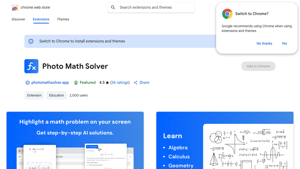 Photo Math Solver - Capture and solve math problems easily AI Education Math