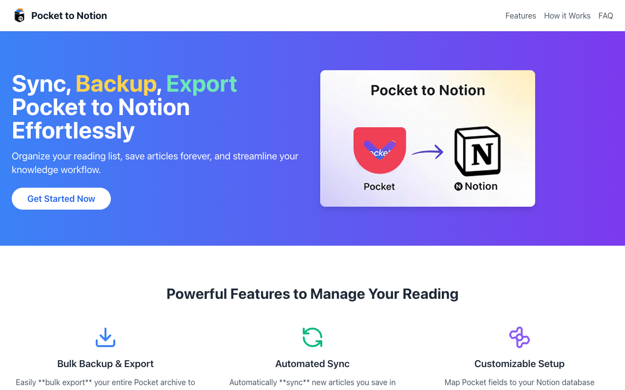 Pocket to Notion：一键同步+批量备份，打造你的终极知识管理神器！
