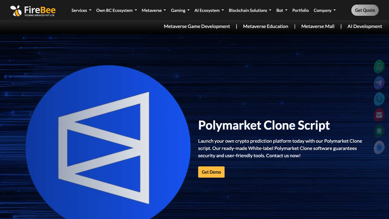 Polymarket Clone - A ready-to-use crypto betting platform Crypto Prediction Blockchain