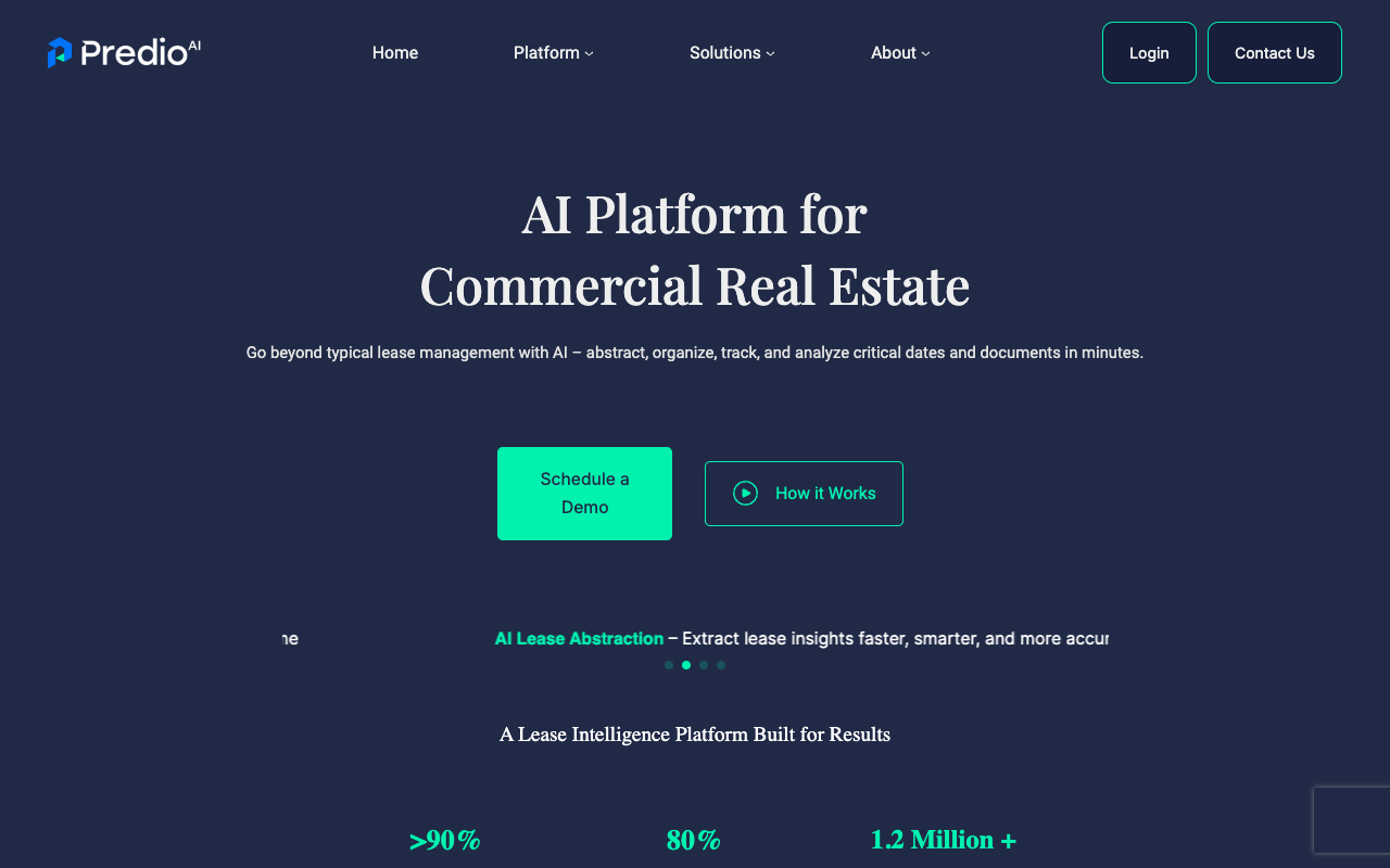 PredioAI - Smart AI tools for managing commercial real estate AI Real Estate Technology