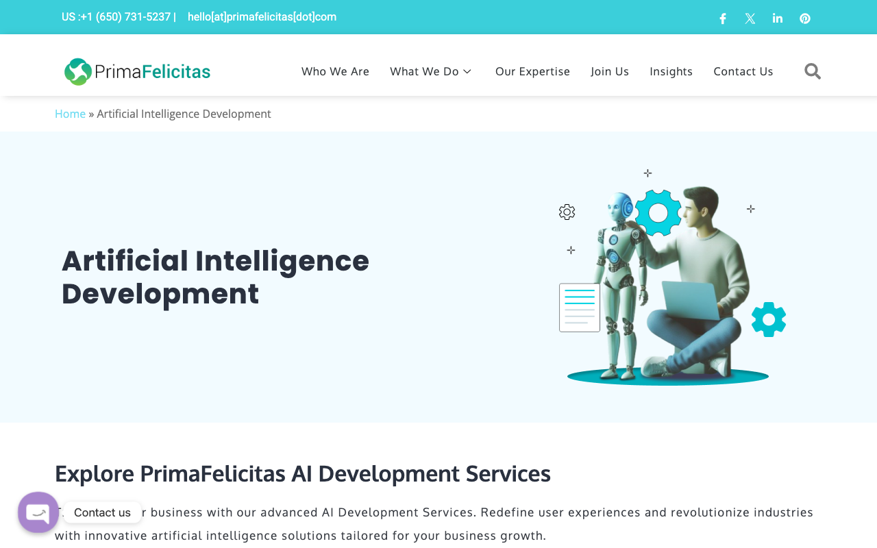 PrimaFelicitas - Make your business smarter with AI AI Development Technology