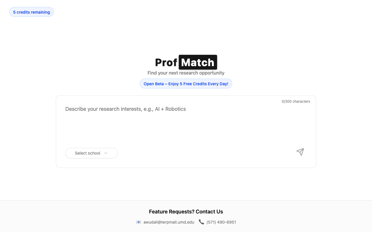 AI助力学术匹配！ProfMatch一键连接顶尖教授，开启你的科研新篇章