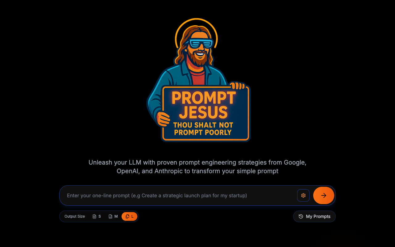 PromptJesus：免费提示词优化神器，解锁AI对话的终极潜力！