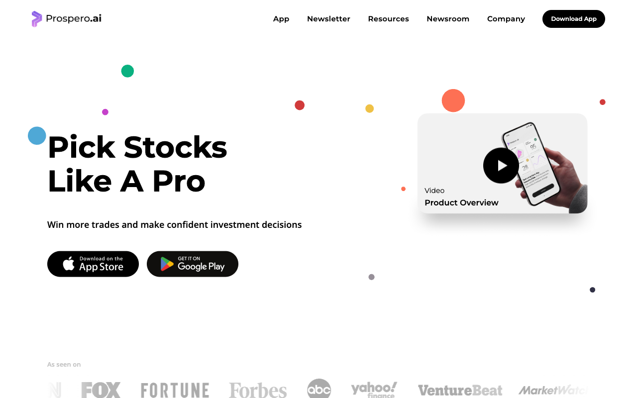 Prospero.Ai - An AI-powered app that helps you make confident investment decisions and win more trades investing AI stock-picking