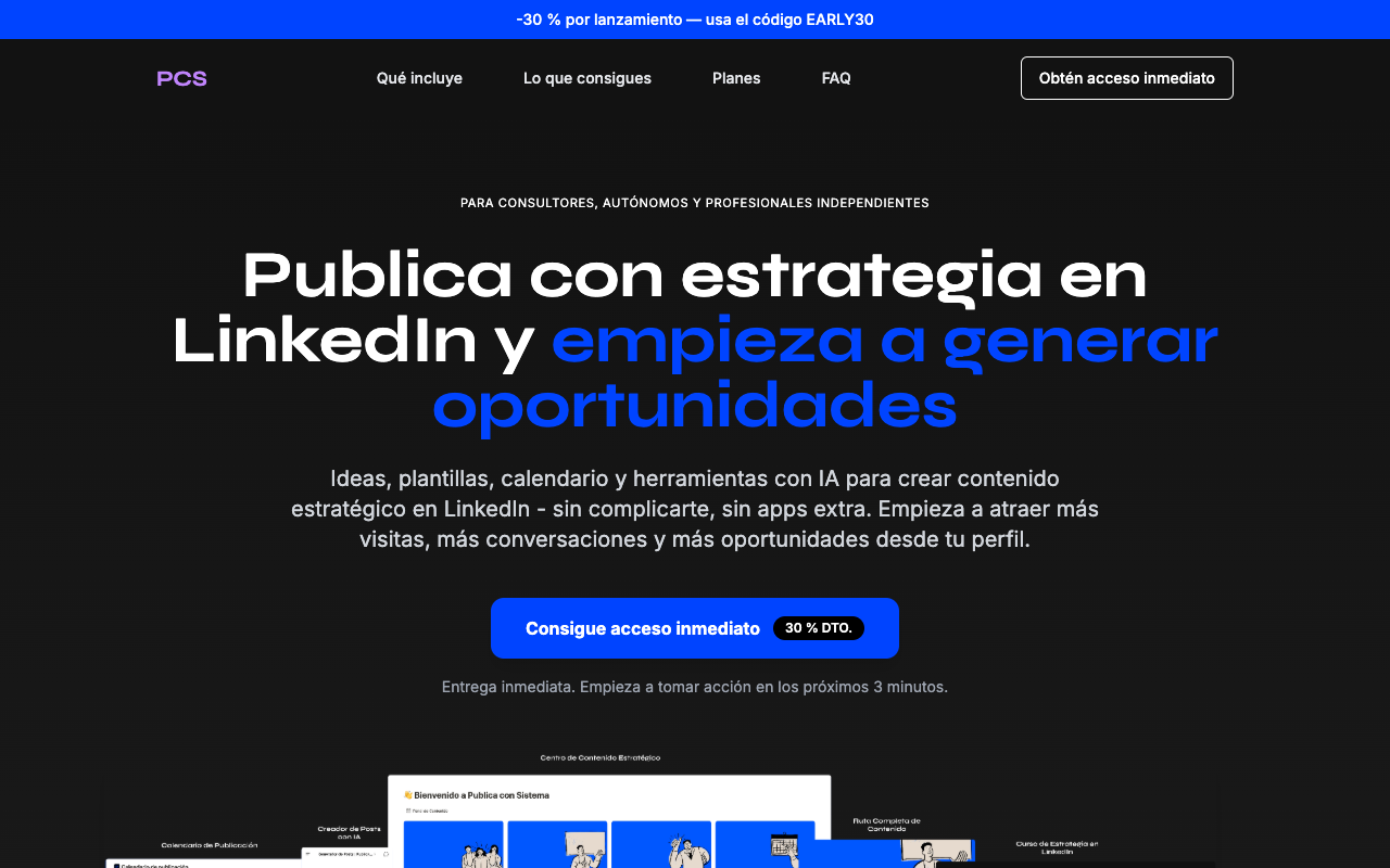 告别写作焦虑！Publica con Sistema：AI+模板一键生成高赞LinkedIn帖子