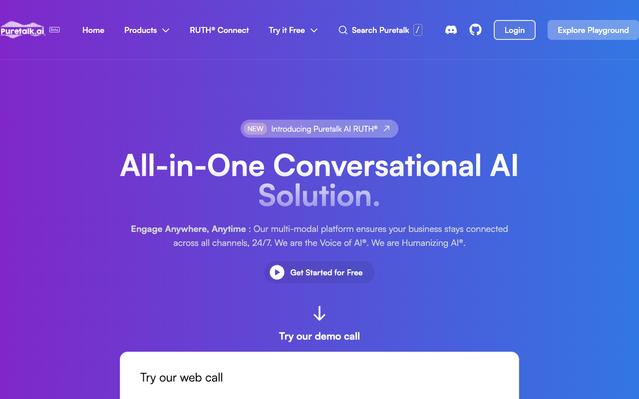 Puretalk AI - Revolutionizing Customer Communication with RUTH® Engine AI Customer Service