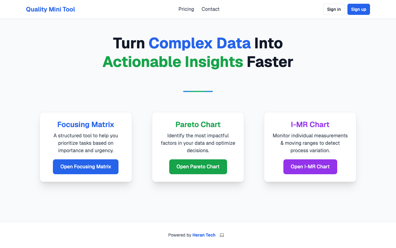 Quality Improvement Mini Tool - A lightweight AI tool for prioritizing and analyzing quality improvement tasks quality-improvement AI decision-support