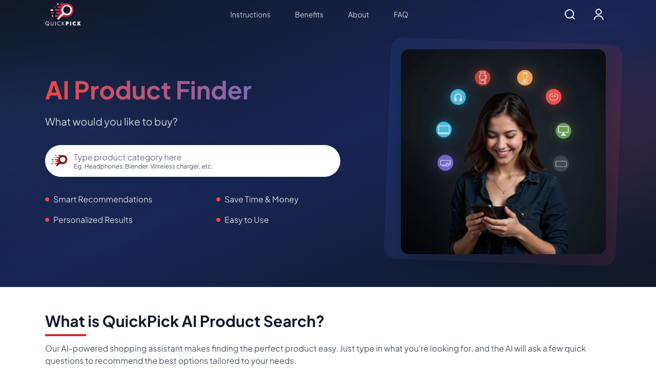 QuickPick.ai - Your smart shopping helper that finds the best products AI Shopping Technology