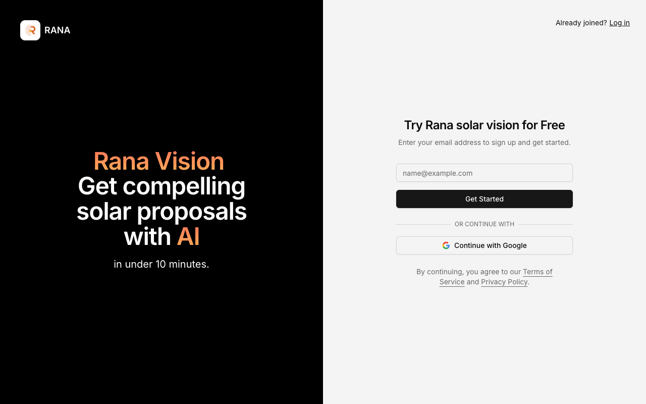 Rana Vision - Smart solar tool for Africa solar AI technology