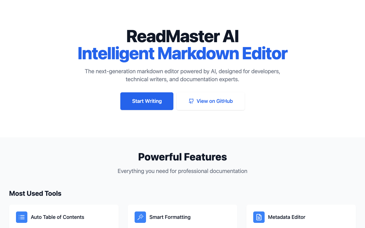 ReadMaster-AI - Revolutionizing Technical Documentation with AI AI Documentation