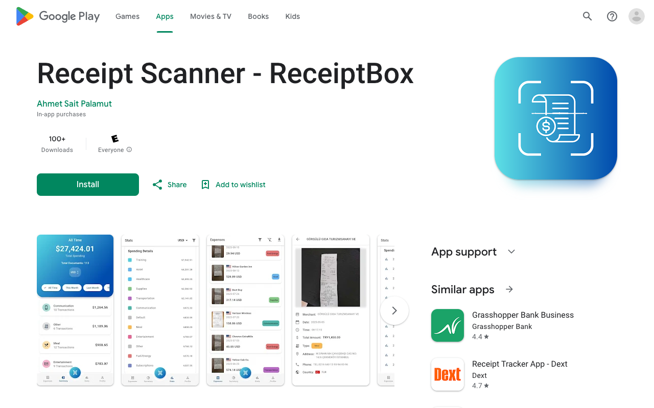 ReceiptBox: AI Scanner & Tracker - A smart receipt scanner that digitizes and organizes your receipts receipt-scanner expense-tracking AI