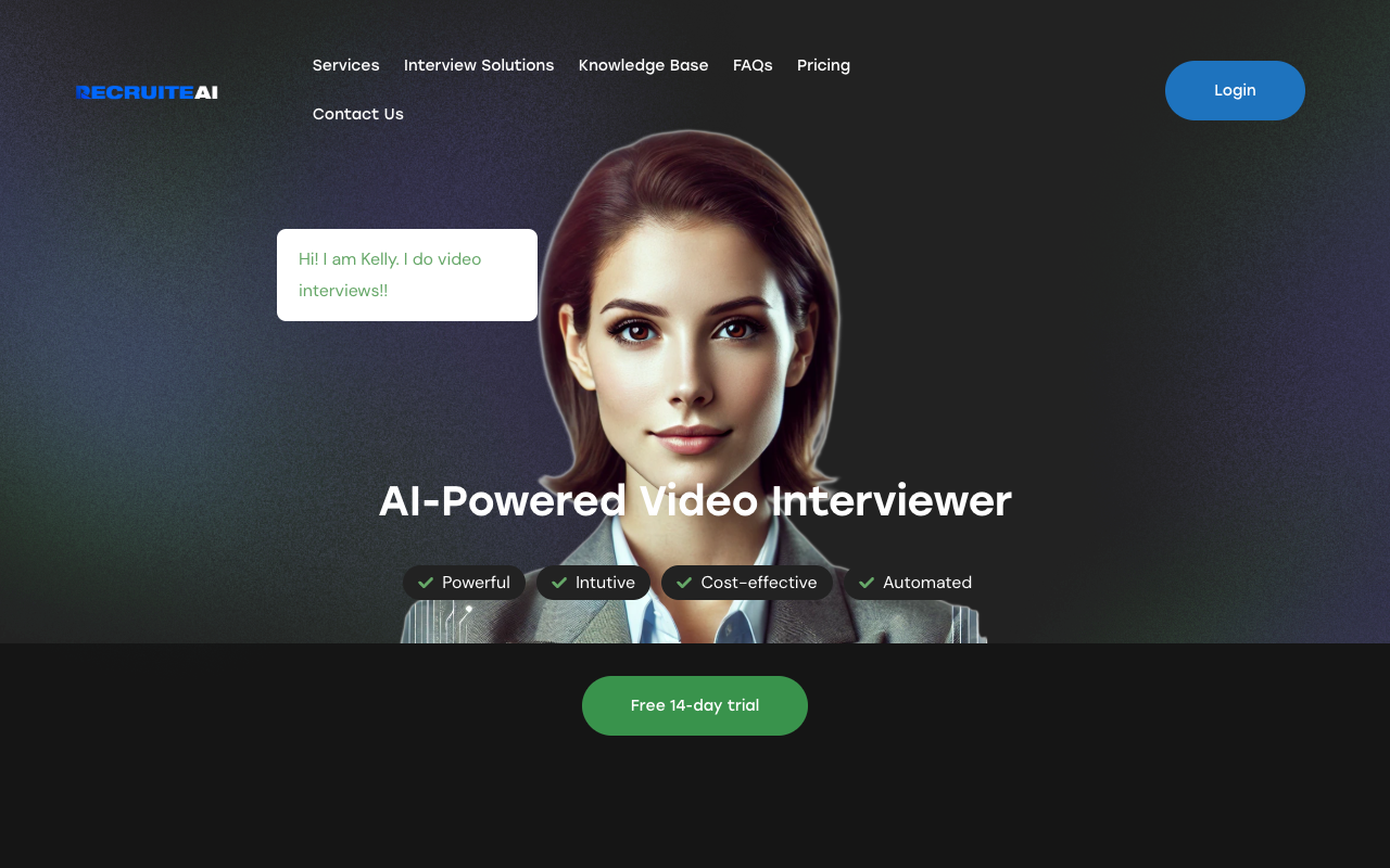 RecruiteAI - Your smart helper for video job interviews AI Recruitment Technology