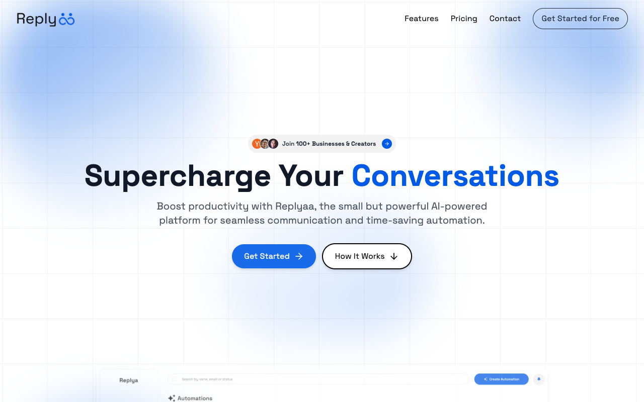 Replyaa - Automate conversations to boost sales and engagement Automation AI Business