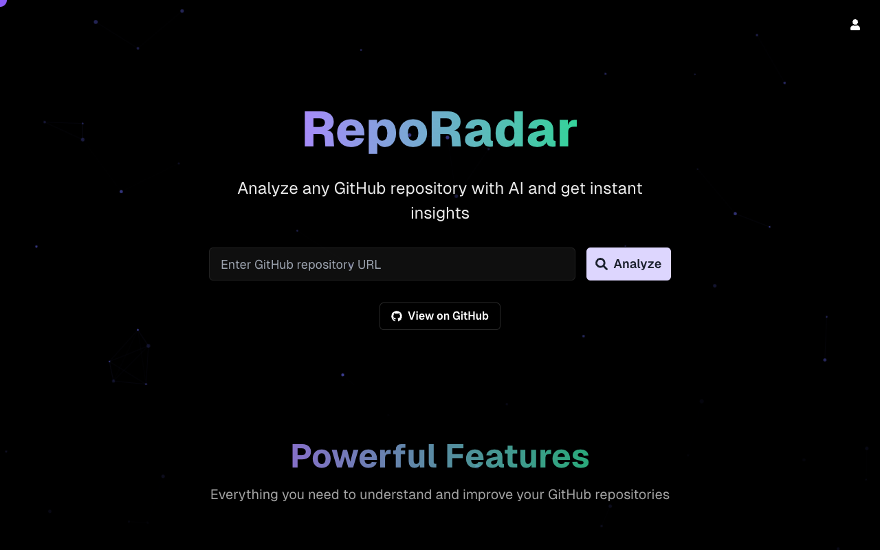 RepoRadar - Analyze GitHub repositories easily with AI AI GitHub Analysis