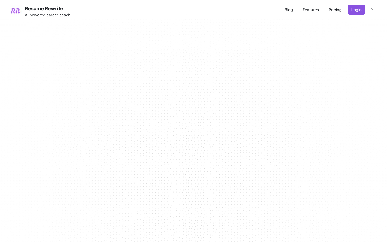 Resume Rewrite - Your AI-powered career coach AI Career