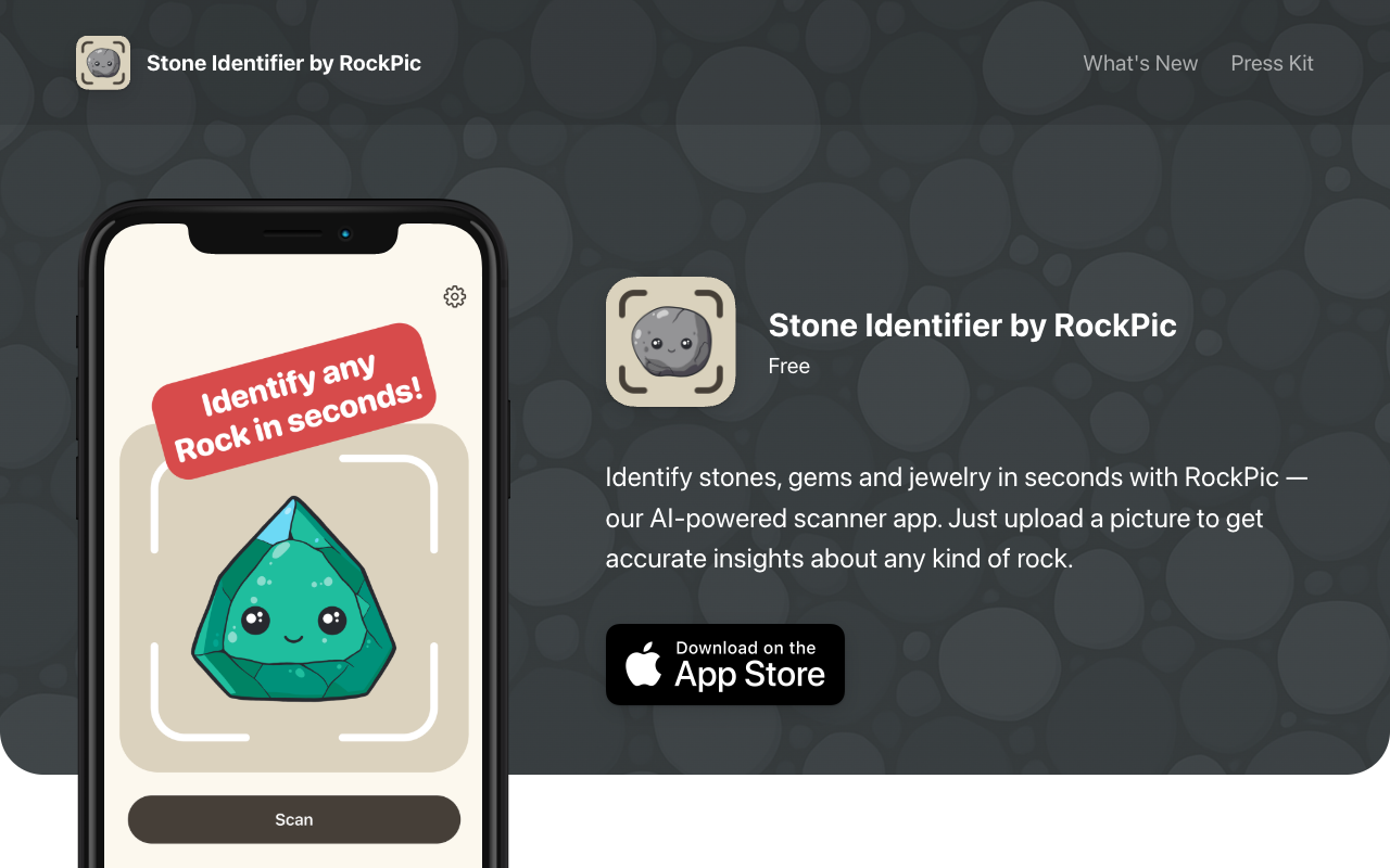 RockPic - Instantly identify all kinds of rocks AI App Geology