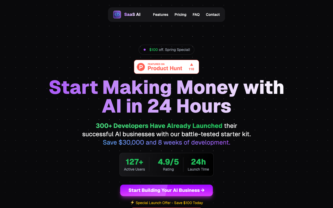 SaaS AI - Start Your AI Web-App Business Fast and Easy AI SaaS Development