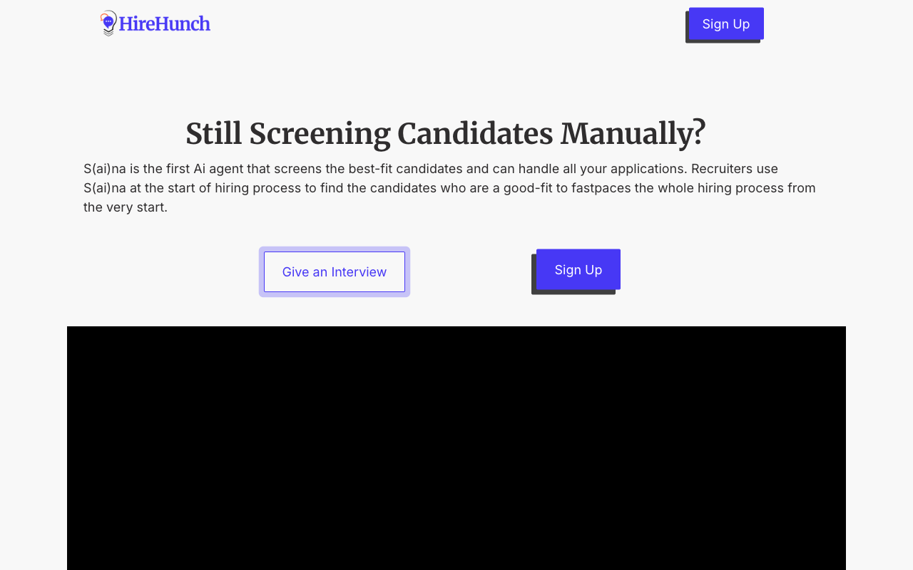 Saina - An AI Interviewer that filters top candidates for faster hiring AI recruitment interviewing